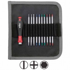 Wiha System 4 Reversible Blades Set - Slotted/ Phillips/ Hex/ Ball End Hex - 11 pcs - 00610